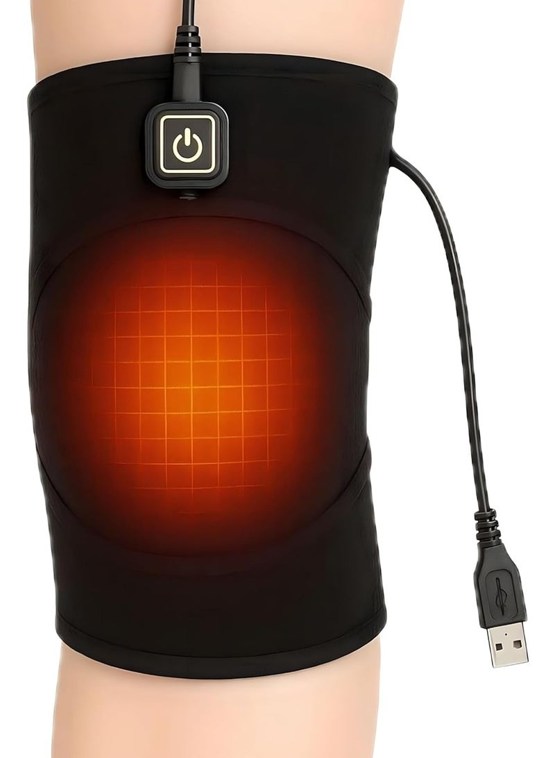 دعامة ركبة كهربائية حرارية بمنفذ USB مع تحكم في درجة الحرارة، علاج حراري لألم المفاصل - Image 1