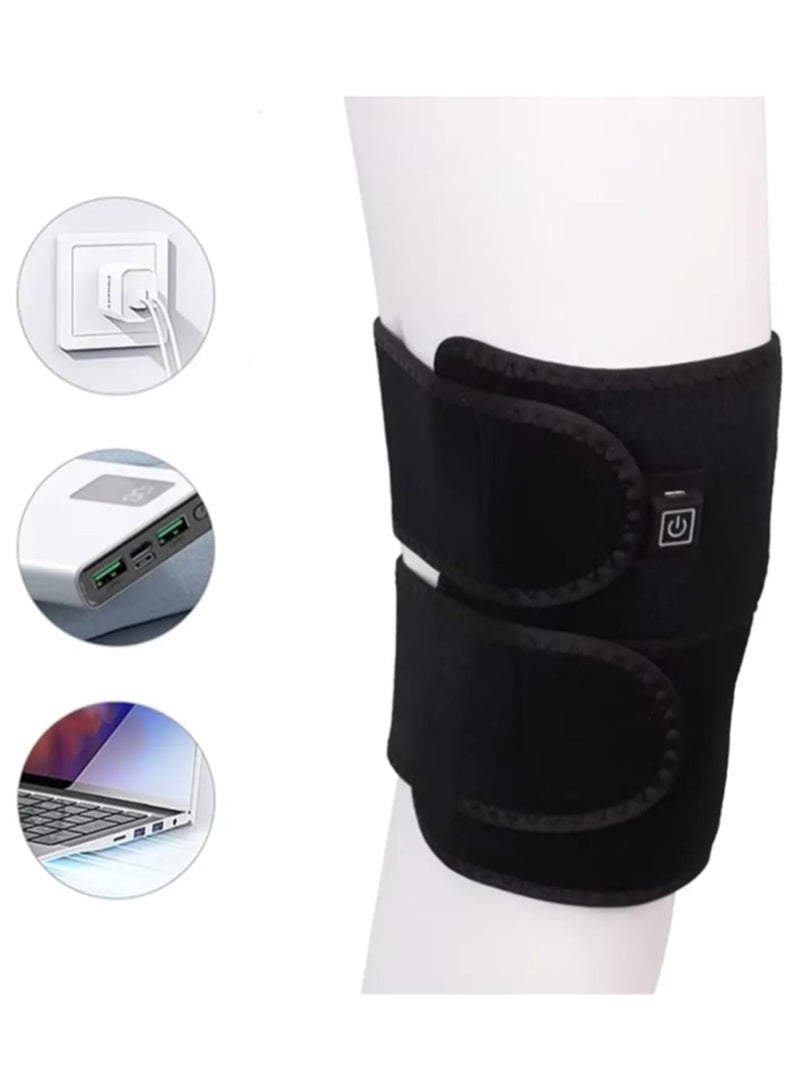 دعامة ركبة كهربائية حرارية بمنفذ USB مع تحكم في درجة الحرارة، علاج حراري لألم المفاصل - Image 3