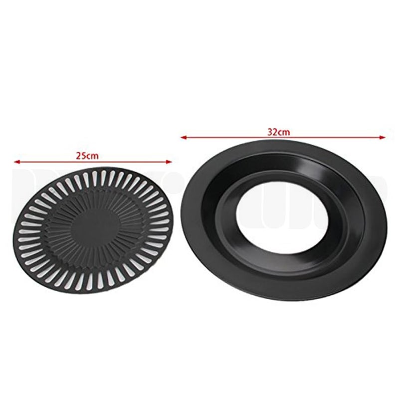 Marrone Marron Aluminum Non Stick BBQ Gas on Grill Baking Tray Smokeless Barbecue Home Tandoor Cook Tool Electric Gas Grill Stove for Meat Corrosion - Image 5