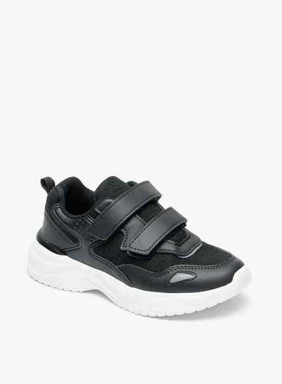 LBL by Shoexpress Boy's Paneled Sneakers with Hook and Loop Closure