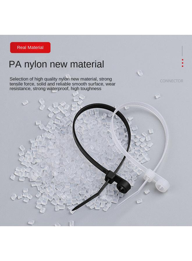 الأزرق جي دبليو الشركة المصنعة بالجملة رأس ثابت حزام نايلون 5*200 ثقب لولبي حفرة دائرية حزام ربط مشبك بلاستيكي مقفل - Image 4