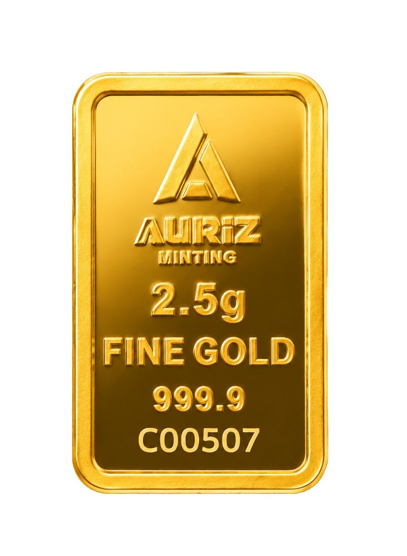 أوريز سك سبيكة ذهب عيار 24 (نقاء 999.9) بوزن 2.5 جرام من "أوريز مينتينغ" (Auriz Minting) – تصميم "شجرة البانيان" (مع الفاتورة) - Image 3