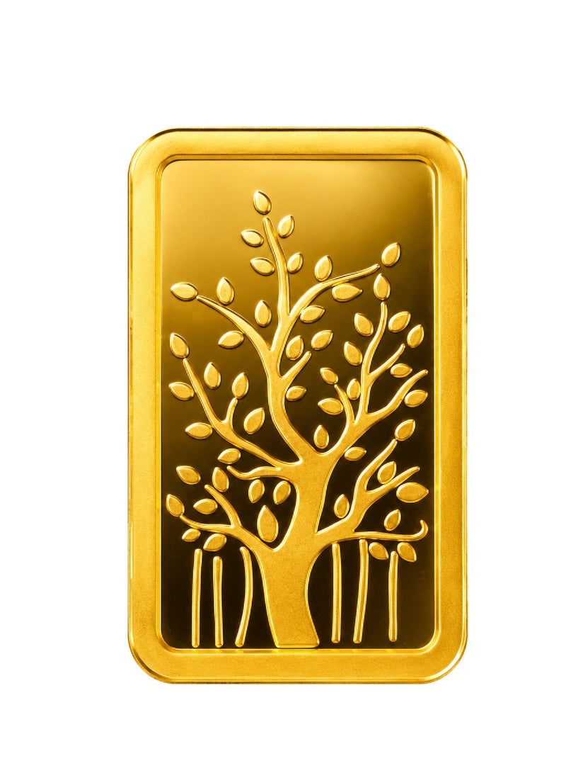 أوريز سك سبيكة ذهب عيار 24 (نقاء 999.9) بوزن 2.5 جرام من "أوريز مينتينغ" (Auriz Minting) – تصميم "شجرة البانيان" (مع الفاتورة) - Image 4