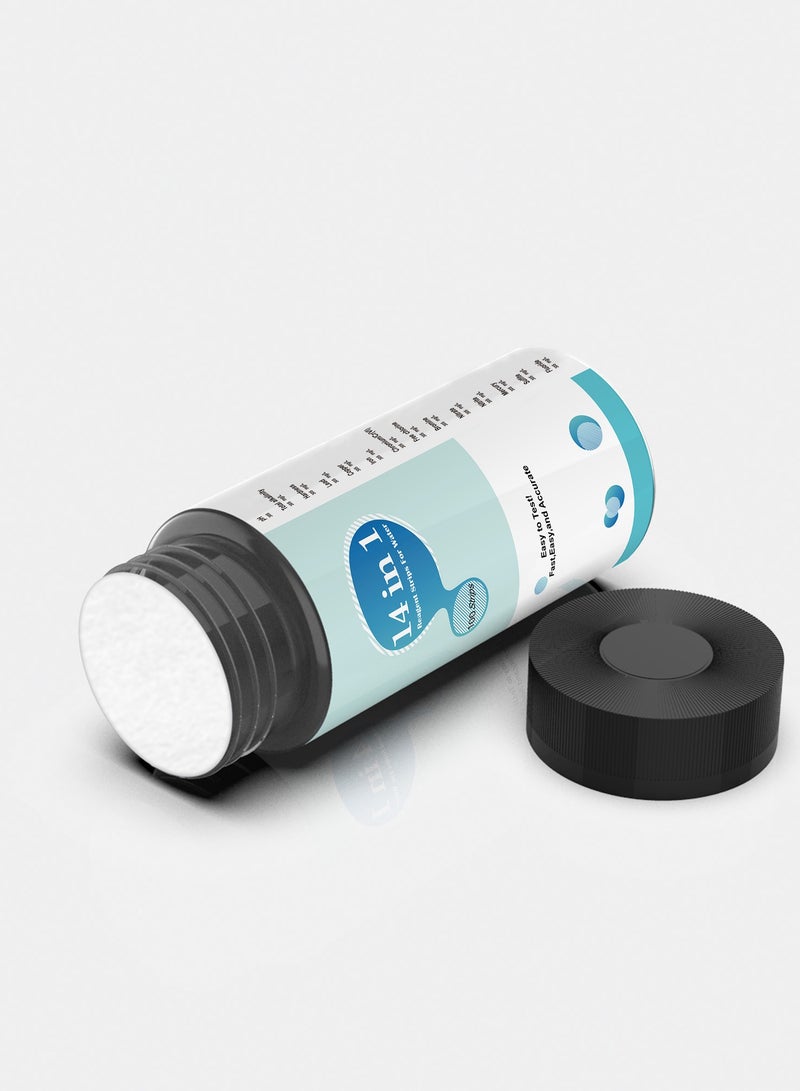 Generic 100 pieces of 14-in-1 PH test paper for water quality testing of drinking water, swimming pools, fish tanks, residual chlorine, nitrite  - Image 2