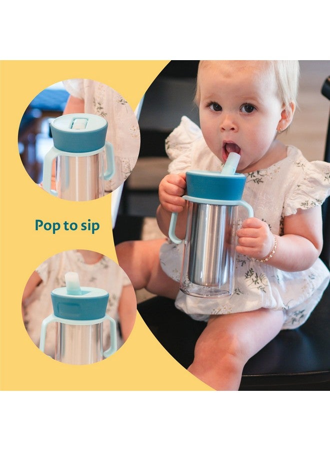 The First Years CoolCore Insulated Toddler Straw Cup - Transitional Toddler Trainer Cup Converts to Water Bottle with Spill Proof Lid - 8 Ounces - Ages 12 Months and Up - Image 3