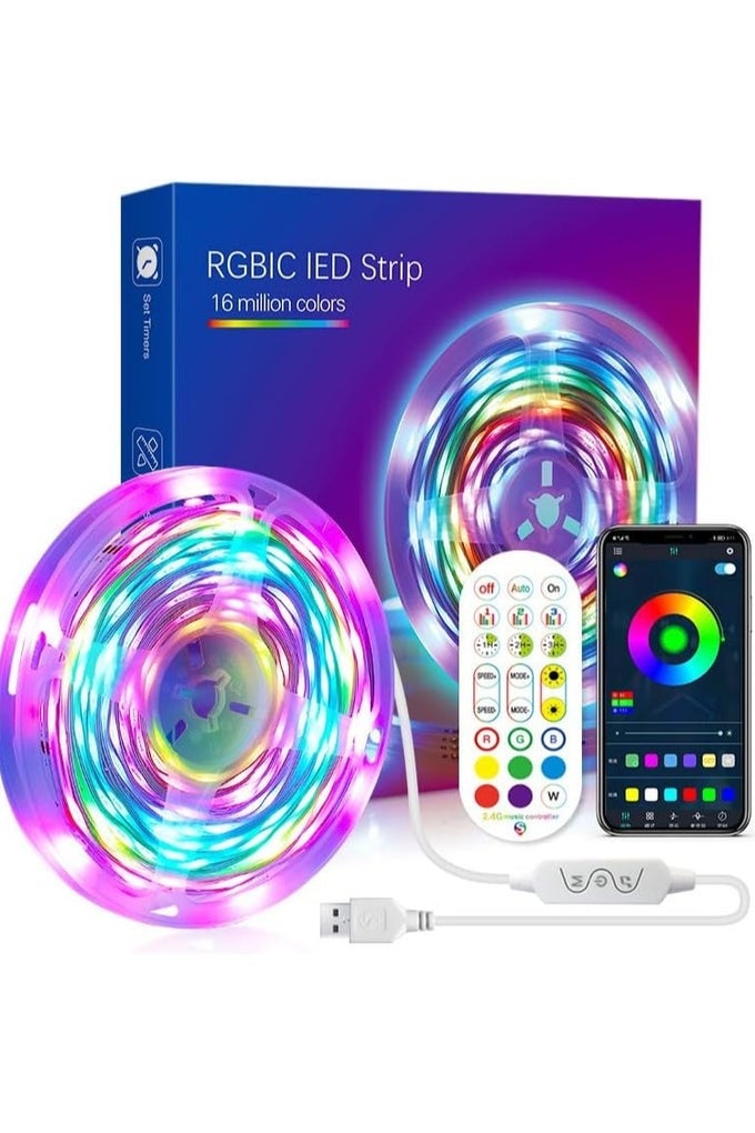 LED STRIP LIGHTS FOR SCREEN LIGHTING,GAMING SETUP DECOR,USB POWERED RGB LIGHT STRIP WITH REMOTE, WATERPROOF TV BACKLIGHTING, GAMING ROOM ACCESSORIES, BEDROOM INDOOR DECOR