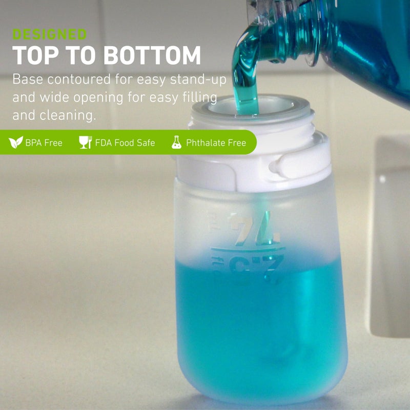 humangear GoToob+ (Medium) | Refillable Silicone Travel Bottle | Locking Lid | Food-Safe Material | Clear, Medium (2.5 fl.oz.; 74ml) - Image 3