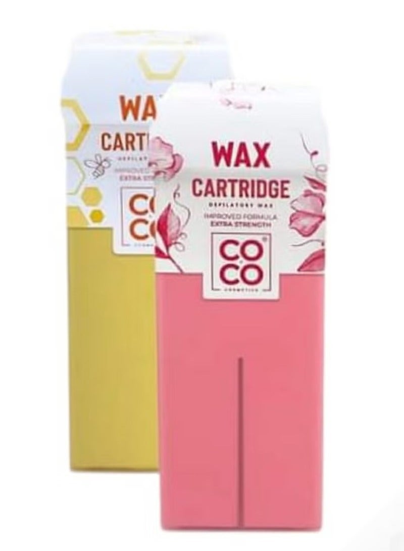 Coco Two Pieces of Roll Wax Washable Hair Remover For Face & Sensitive Areas 2*100ml - Image 1