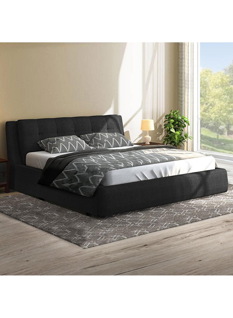 KARNAK Cyro Platform Linen Bed Color Black 180x200cm - Image 2