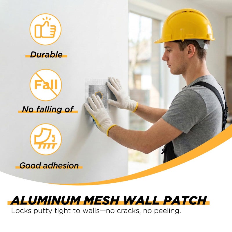NINGOO 20 Pack Drywall Patch, 2/4/6/8 Inch Drywall Repair Patch, Large Hole Patch Repair for Drywall, Quick & Easy Wall Repair, Use with Wall Filler & Spackle - Image 5