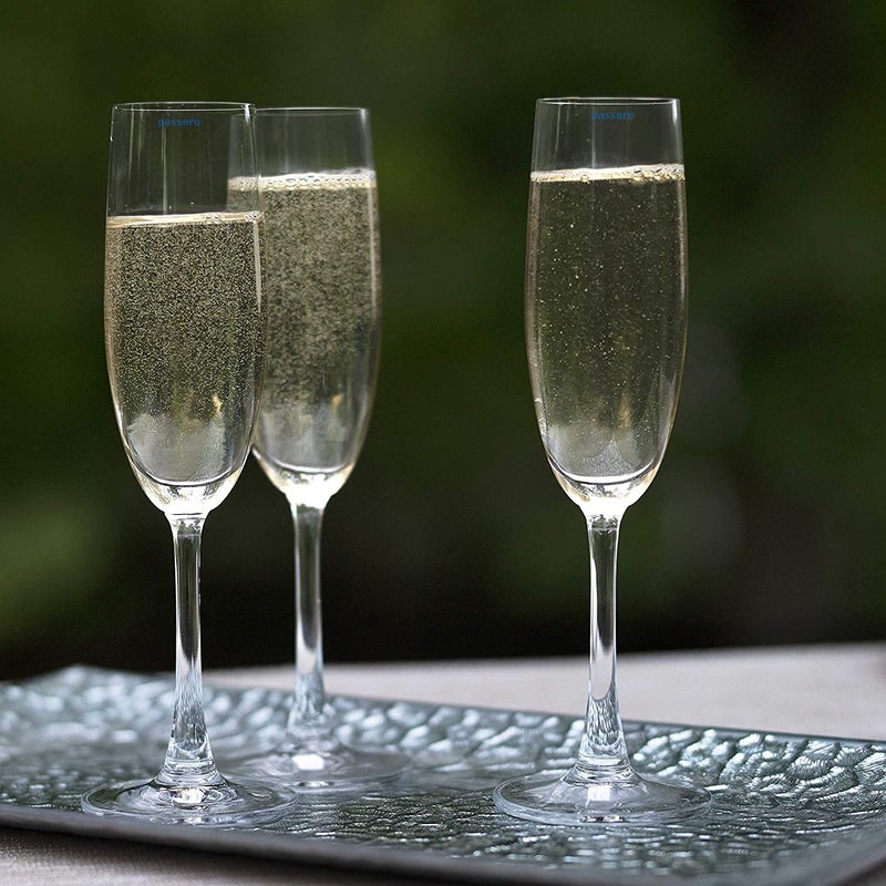 Passaro Glass Champagne Flute Wine Glass 2 Pieces Transparent 200 ml - Image 2