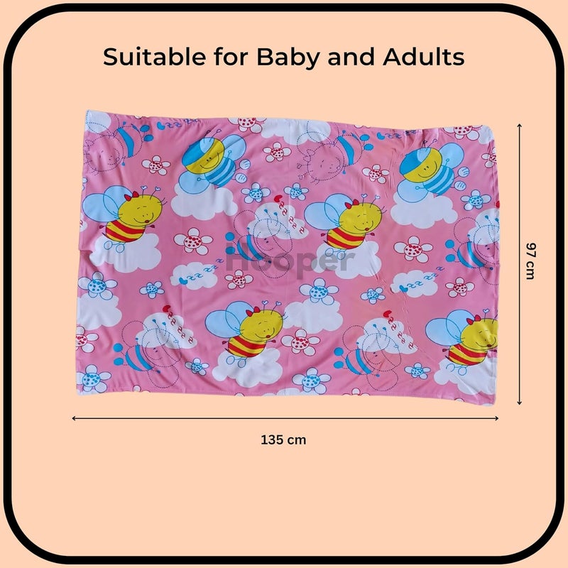 Hooper Water Proof Bed Protector for Baby Urine - Plastic Sheet for Bed Wetting -Thin, Soft, Easy to Fold & Carry, Large Size, Pack of 3, Assorted Trendy Prints, Design1 - Image 5