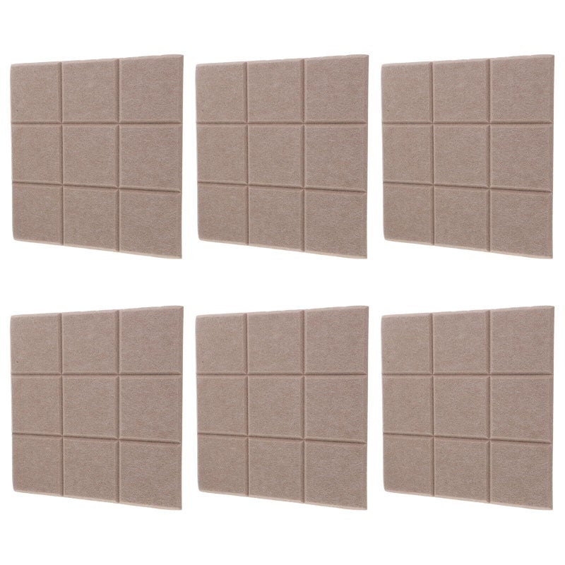 Self-Adhesive Felt Board Tiles 6 Pack Deep Camel 30x30cm Wall Memo Display - Image 2
