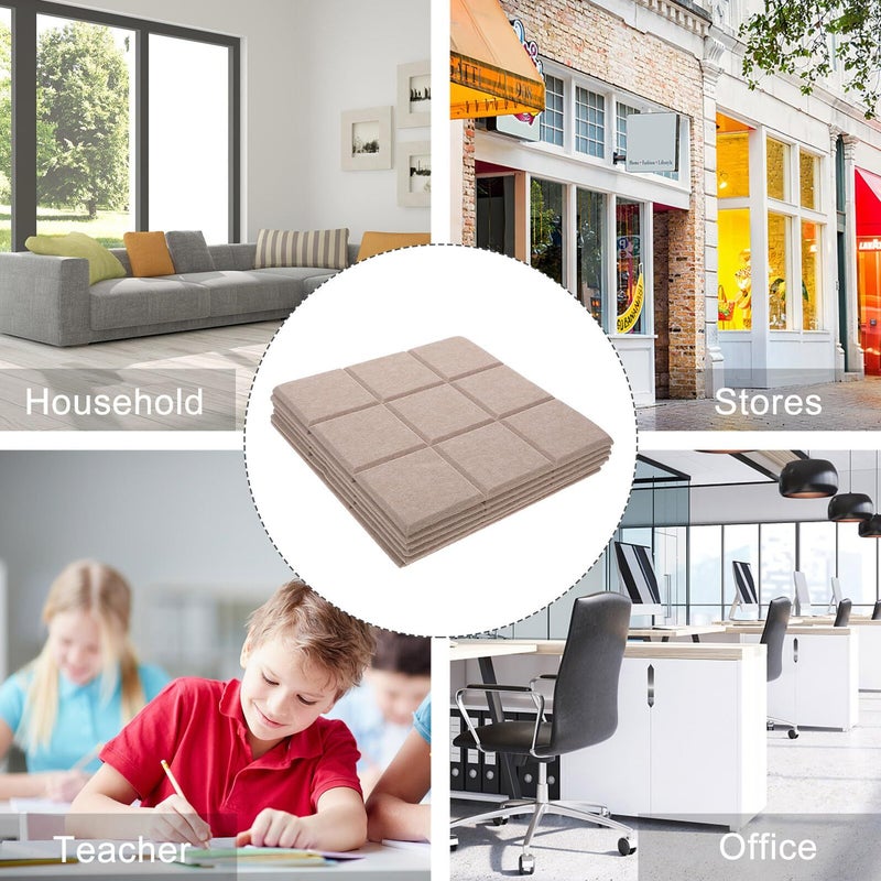 Self-Adhesive Felt Board Tiles 6 Pack Deep Camel 30x30cm Wall Memo Display - Image 5