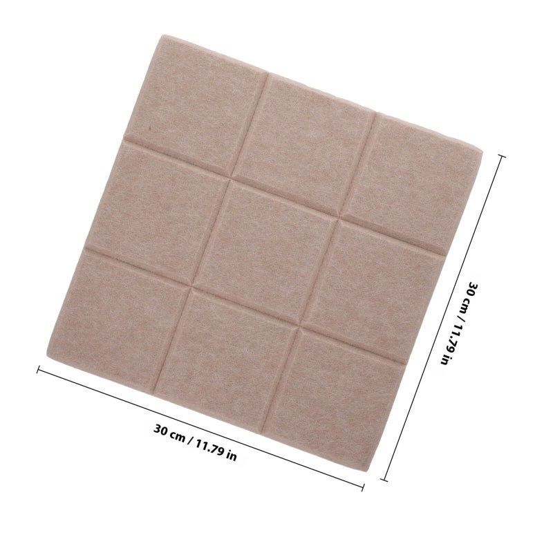 Self-Adhesive Felt Board Tiles 6 Pack Deep Camel 30x30cm Wall Memo Display - Image 3