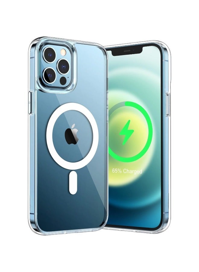 iPhone 12 Pro Max Magnetic Case Compatible with MagSafe Wireless Charging, Anti-Scratch Bumper Cover (Clear), TPU - PC - Image 1