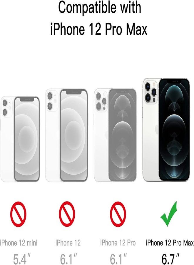 iPhone 12 Pro Max Magnetic Case Compatible with MagSafe Wireless Charging, Anti-Scratch Bumper Cover (Clear), TPU - PC - Image 2