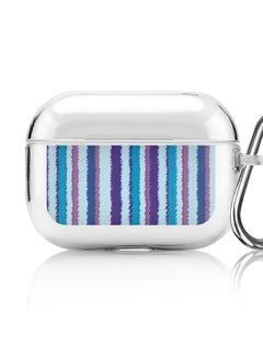 Stylizedd Classic Clear printed Case for Apple AirPods Pro 2nd Generation Thin Transparent Cover [Designed for Apple AirPods Pro 2nd Generation] - Lines of violet  - Image 1