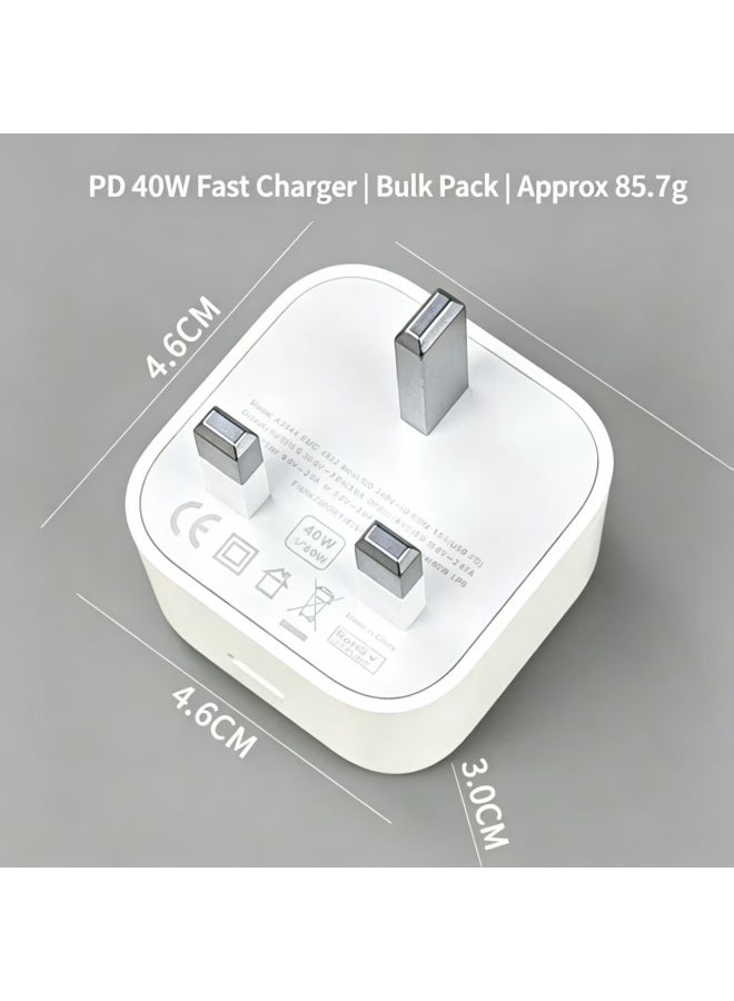 USB-C Fast Power Adapter, 40W-60W Dynamic Charger with Dual-Chip Control - Image 4