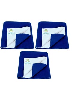 Tod PooL Tod PooL Breathable Bed Protector AntiPiling Fleece Extra Absorbent Washable Waterproof Quick Dry Sheet Bed Protector Sheet for Kids and Adults 3 Royal Blue Double Bed Size 260x200cm  - Image 1