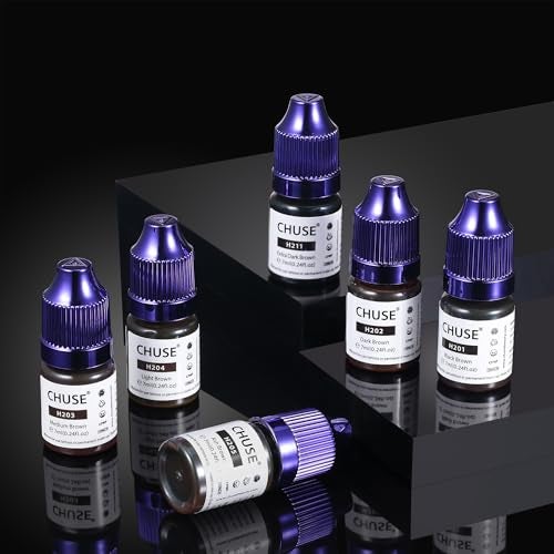 CHUSE PMU Hybrid Liquid Eyebrow Pigments 0.24oz/7ml (H204 Light Brown) - Image 4