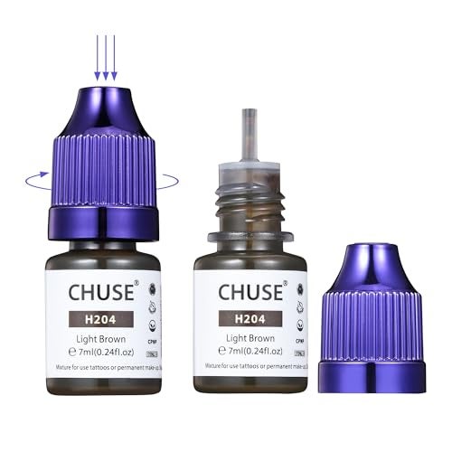 CHUSE PMU Hybrid Liquid Eyebrow Pigments 0.24oz/7ml (H204 Light Brown) - Image 2