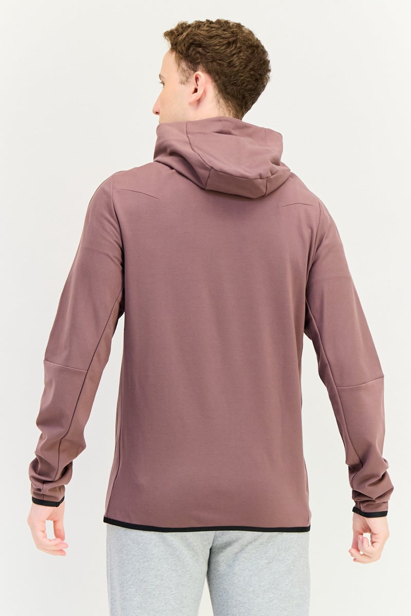 Nike هودي طويل الأكمام بزيب كامل للرجال، موف - Image 2