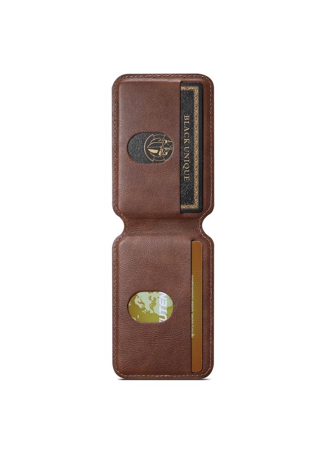 Suteni S2 Phone Magnetic Card Case Card Sleeve MagSafe Magnetic Coil PU Leather - Image 2