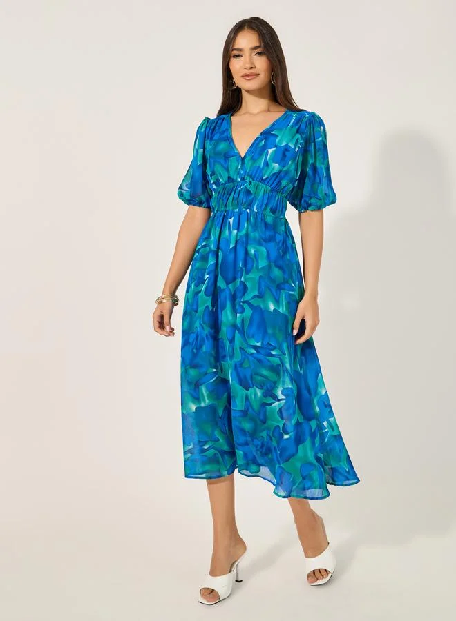 تايك تو Floral Print Dress