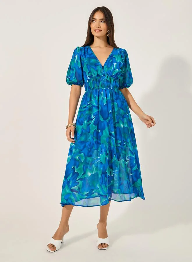 تايك تو Floral Print Dress