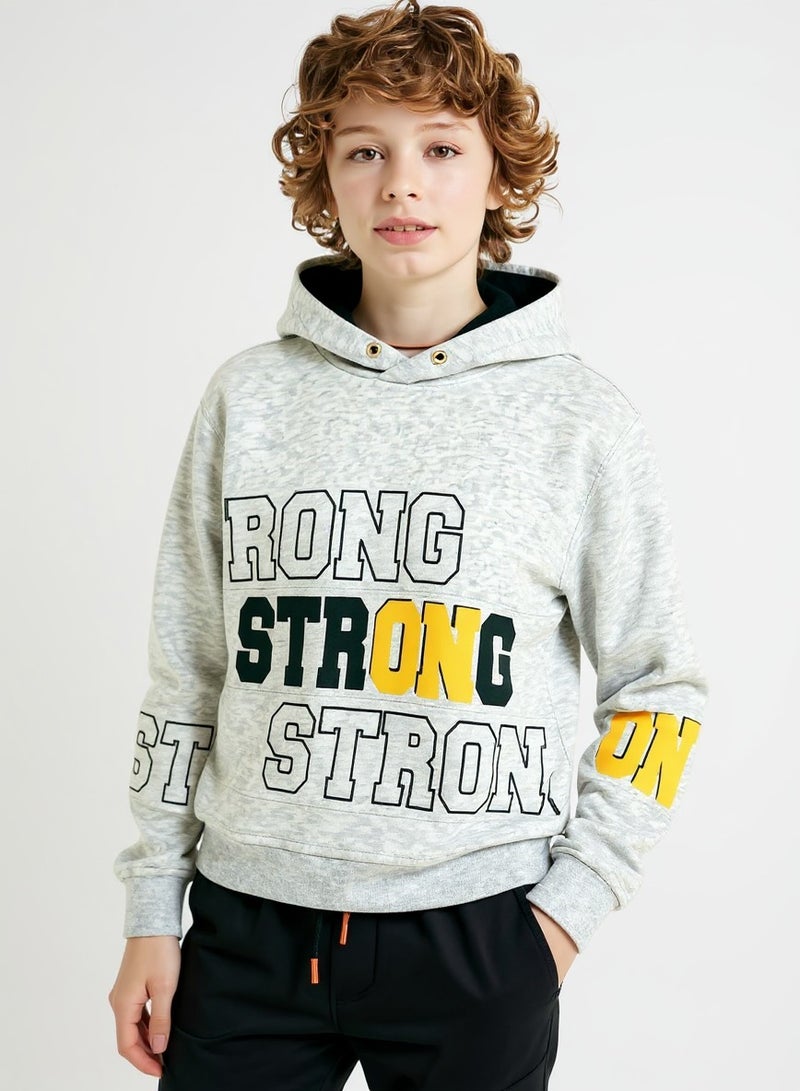 lecoo Boys' Cotton Winter Hoodie Sweatshirt for Ages 6 to 16 Years - Image 1