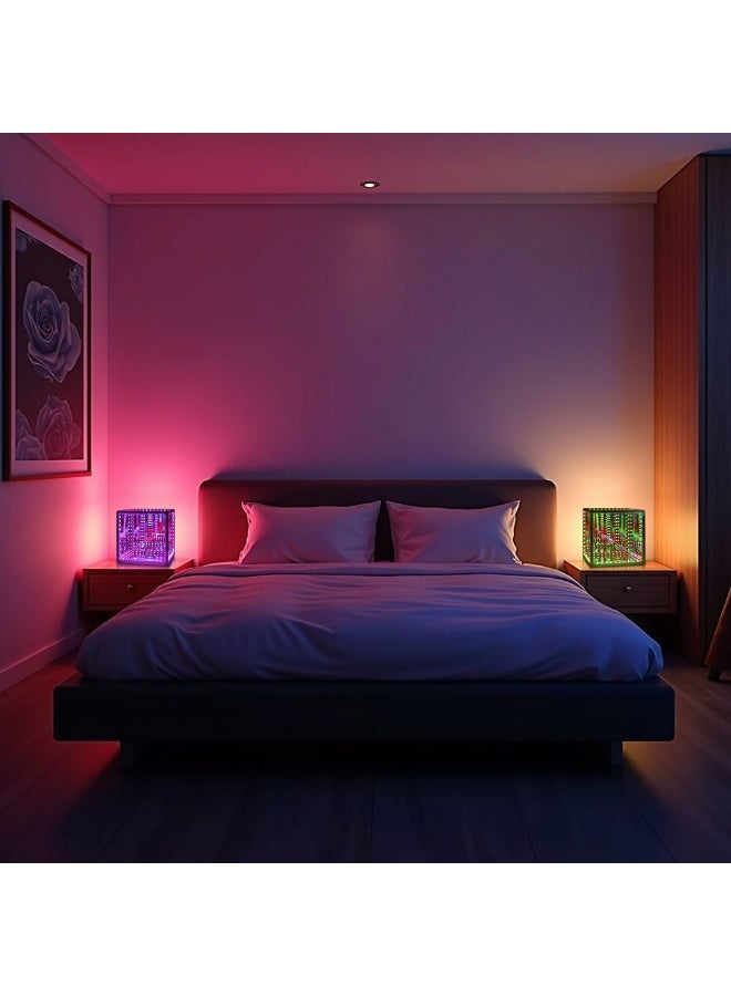 Infinity Hyper Cube LED Light LED Controller with Stand, Controller & Sound & App Reactive Table Lamp - Cool & Creative Multicolor Decorative Mirror Art Desk Night Light - Image 3