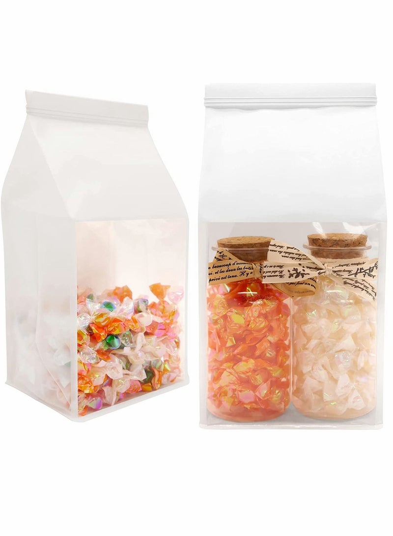 SYOSI Bakery Bag 50pcs 5.1 4.3 11 In Toast Bread Bag Sliced Bread Packaging Self sealing Bread Bag Window Cookie Bag for Packaging Kraft Paper Tin Tie Tab Lock Candy Bag Treat Bag Popcorn Coffee Bag - Image 4
