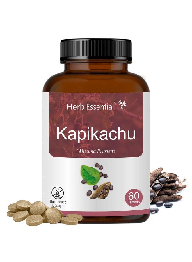 هيرب إسينشال أقراص كابيكاتشو العشبية الأساسية (Mucuna Pruriens) 500 مجم، 60 قرصًا | مستخلصات أعشاب طبيعية نقية 100% - Image 1