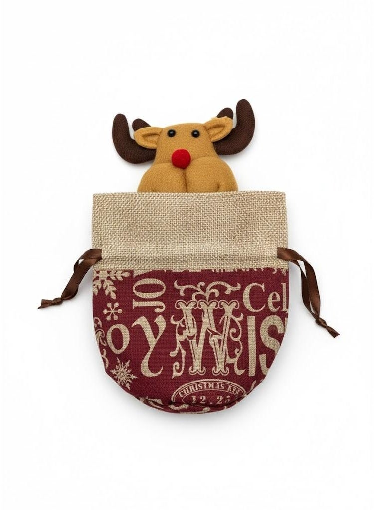 Fabric Gift Bag – Assorted Patterns – Text Design - Image 4