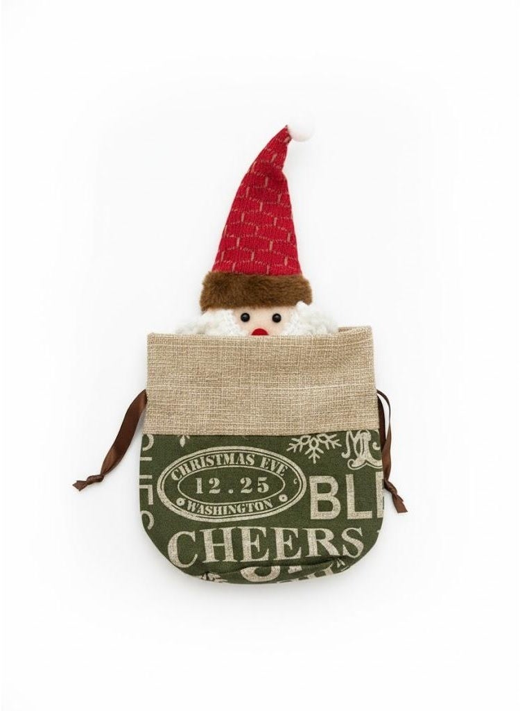 Fabric Gift Bag – Assorted Patterns – Text Design - Image 3