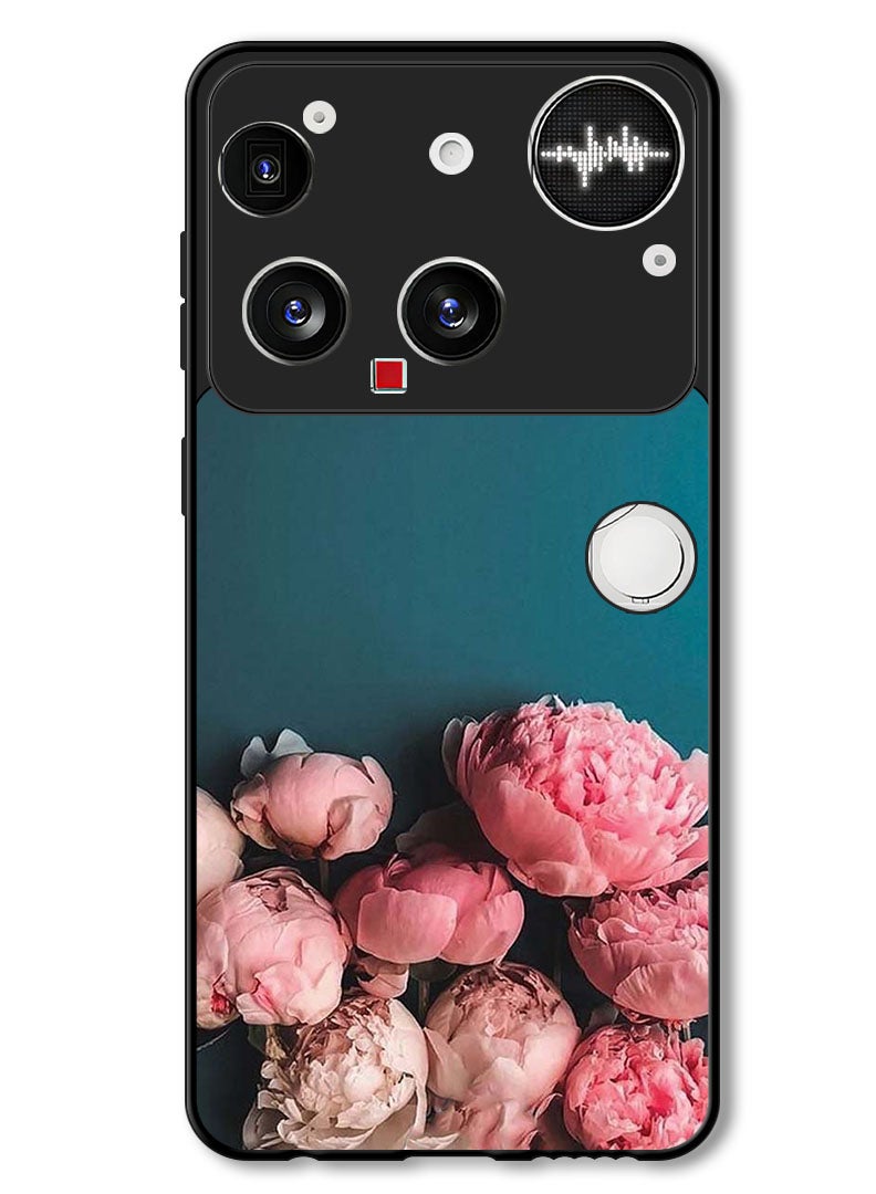 Theodor Case Compatible with Nothing Phone (3) 6.67 Inch Protection Shockproof Bumper Cover Flowers - Image 1