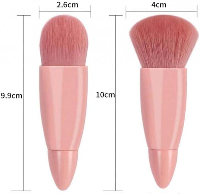 Coshine Easy-taken Travel Makeup Brush Set, 5pcs Mini Complete Function Cosmetic Brushes Kit (5pcs with mirror) - Image 4