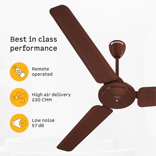 atomberg Ameza 1200mm BLDC Ceiling Fan for Living Room | With Remote | BEE 5 Star | Energy Saving | 2 Year Warranty | Gloss Brown - Image 3
