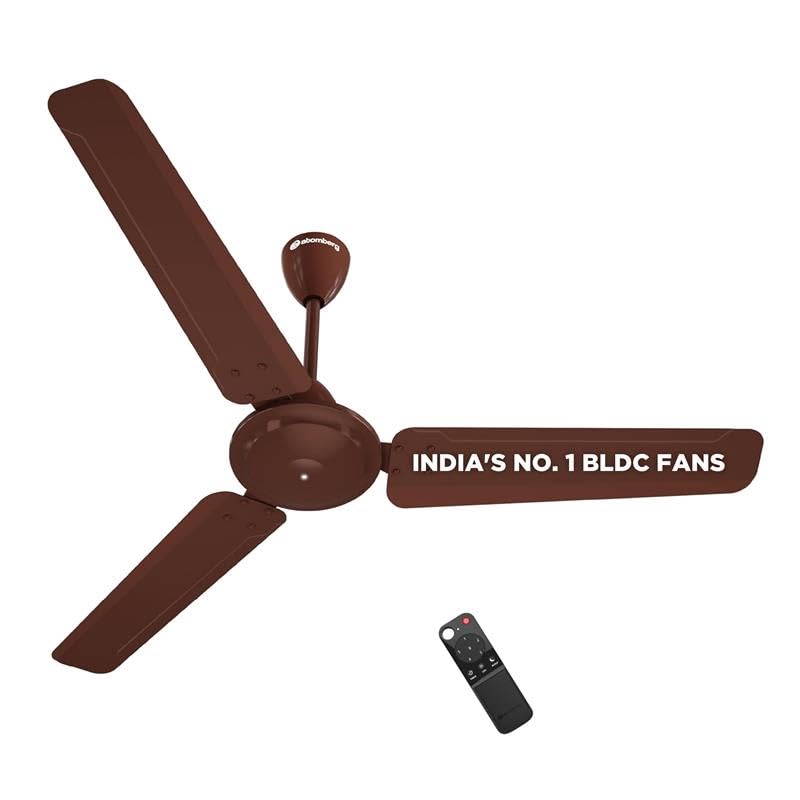 atomberg Ameza 1200mm BLDC Ceiling Fan for Living Room | With Remote | BEE 5 Star | Energy Saving | 2 Year Warranty | Gloss Brown - Image 1