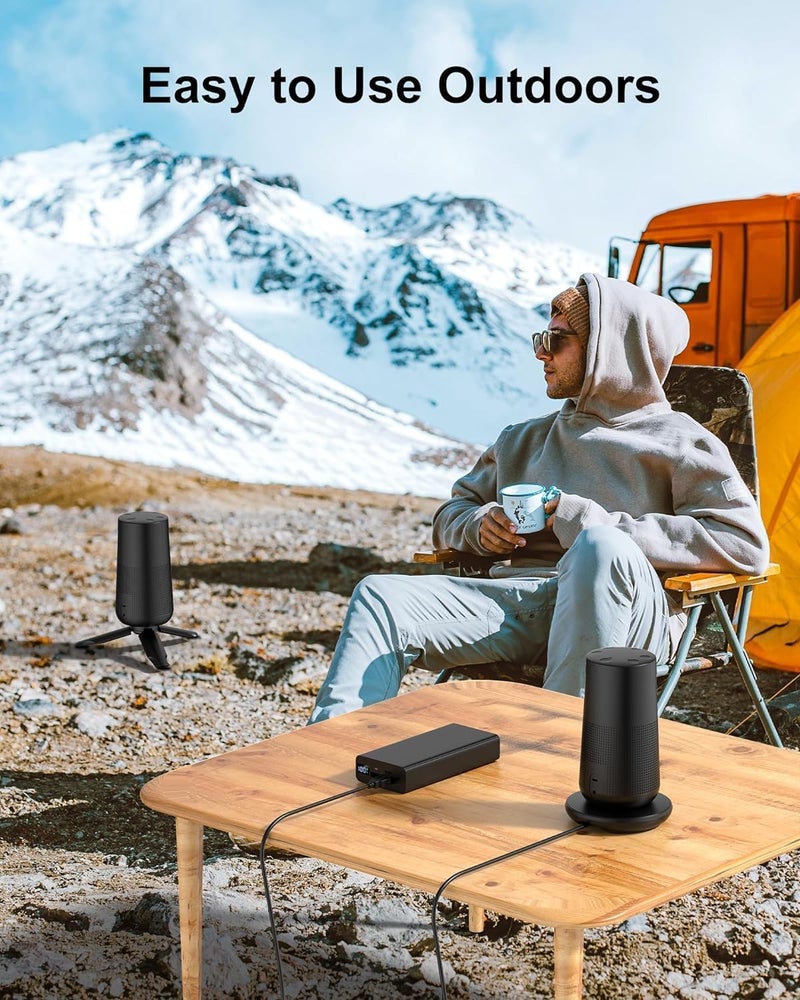 في اتش بي دبليو قاعدة الشحن وحامل بديل لـ Bose Soundlink Revolve (أسود) - Image 4