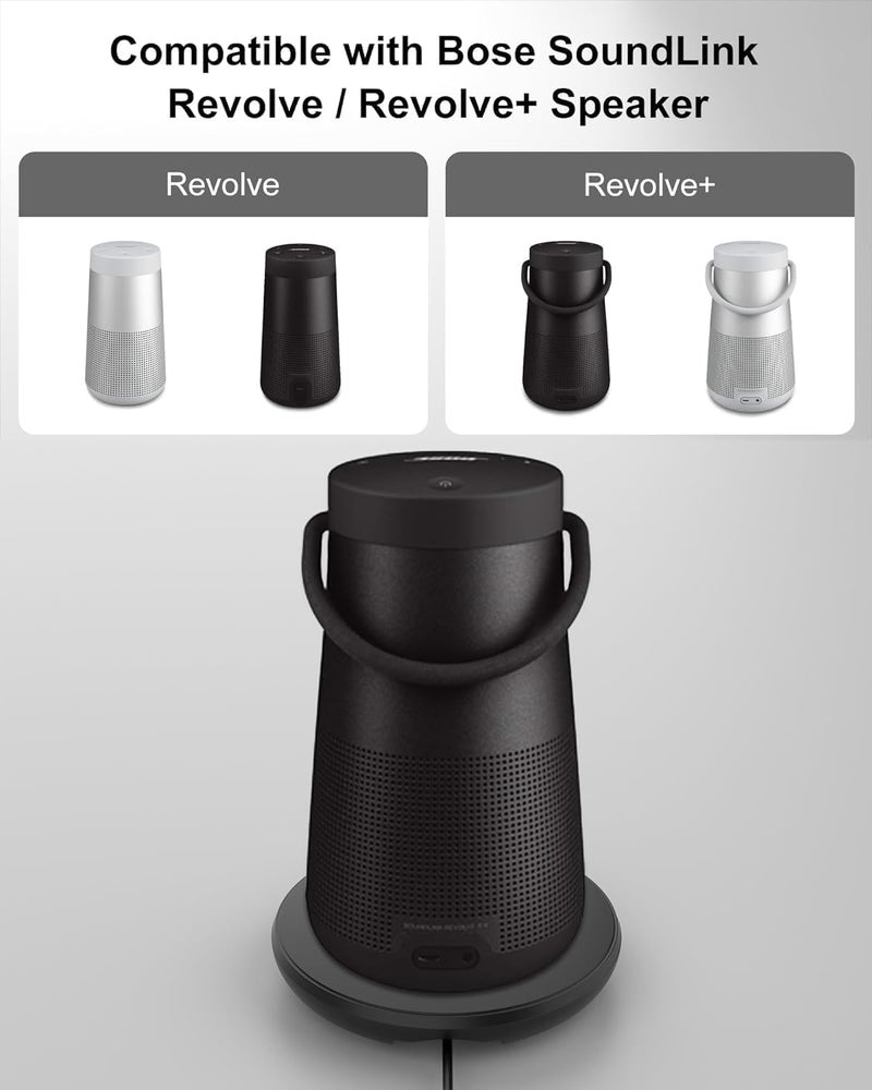 في اتش بي دبليو قاعدة الشحن وحامل بديل لـ Bose Soundlink Revolve (أسود) - Image 2