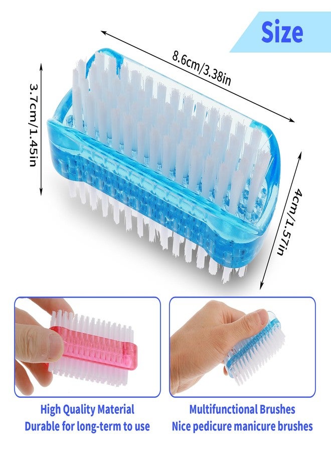 Amaxiu Nail Cleaning Brushes, Double Sided Nail Clean Up Brush with Nylon Stiff Bristles Fingernail Brush for Cleaning Cuticles Fingernails Toes Nail Hand Scrub Brush for Men Women, 2 Pcs(Red, Blue) - Image 4