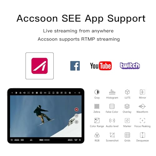 Accsoon SeeMo 4K HDMI Adapter Video Transmission System, 4K30/1080p60 iOS/HDMI Transmitter Phone Monitor SD Card Reader for Livestreaming/Real-Time Monitoring/Recording nfor iOS 12 or Later (White) - Image 5