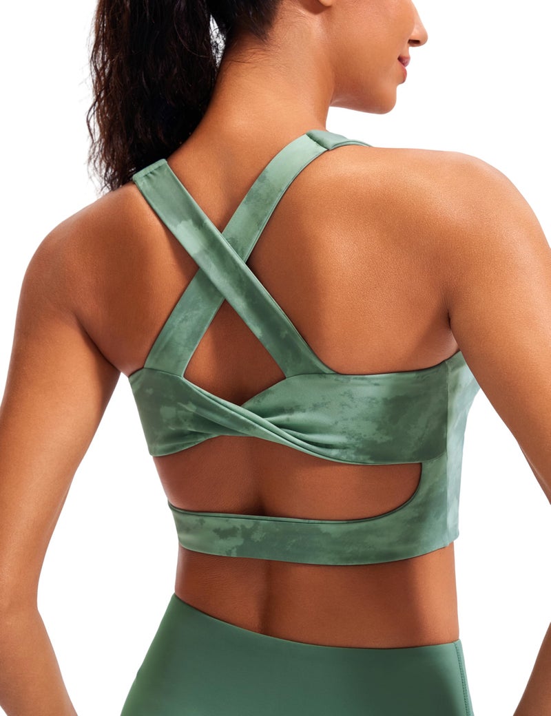 JOYSPELS Sports Bras for Women Extra Comfort Criss-Cross Back Padded Workout Tops for Women Medium Support - Image 1