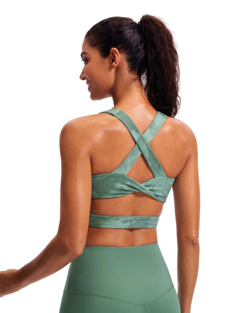 JOYSPELS Sports Bras for Women Extra Comfort Criss-Cross Back Padded Workout Tops for Women Medium Support - Image 4