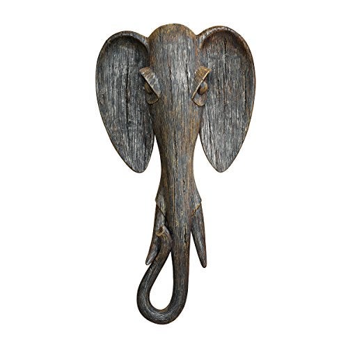 Design Toscano QS91812 Elephant Animal Mask of the Savannah Wall Decor Sculpture, Multicolored - Image 1