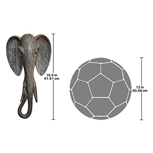 Design Toscano QS91812 Elephant Animal Mask of the Savannah Wall Decor Sculpture, Multicolored - Image 4