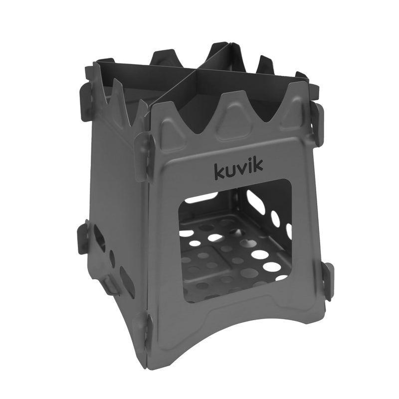 Kuvik Titanium Wood Stove - Ultralight and Compact Stove for Backpacking, Camping, and Survival - Image 1