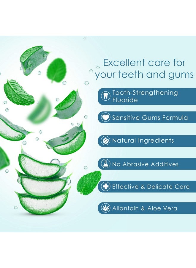 AloeSense Loesense Fluoride Toothpaste Naturally Soothing Toothpaste Sensitive Teeth And Gum Care With Aloe Vera Allantoin & Fresh Mint Flavor Gentle & Natural Toothpaste Ada Approved (5Oz 2 Count) - Image 5